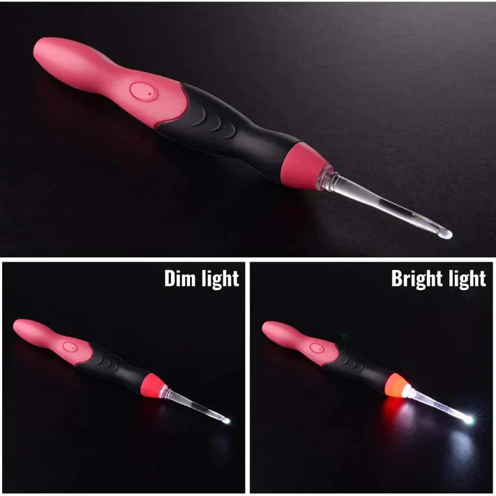 Illuminated Crochet Hook Set with Interchangeable Tips