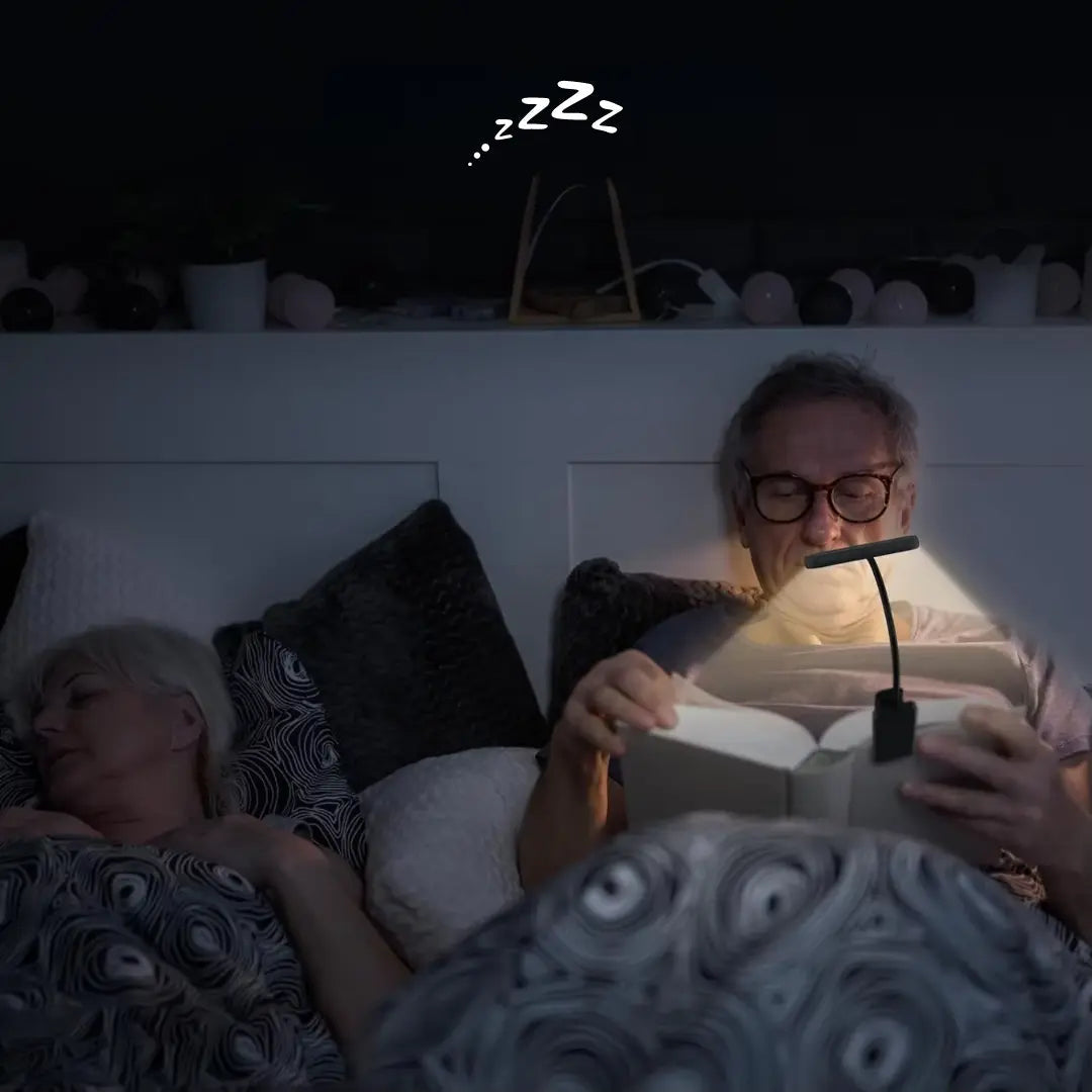 Adjustable Clip-On LED Light with Varying Brightness and Color Temp