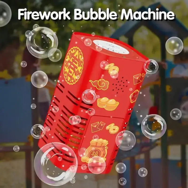 Battery-Powered Bubble Machine with LED Light Effects for Outdoors