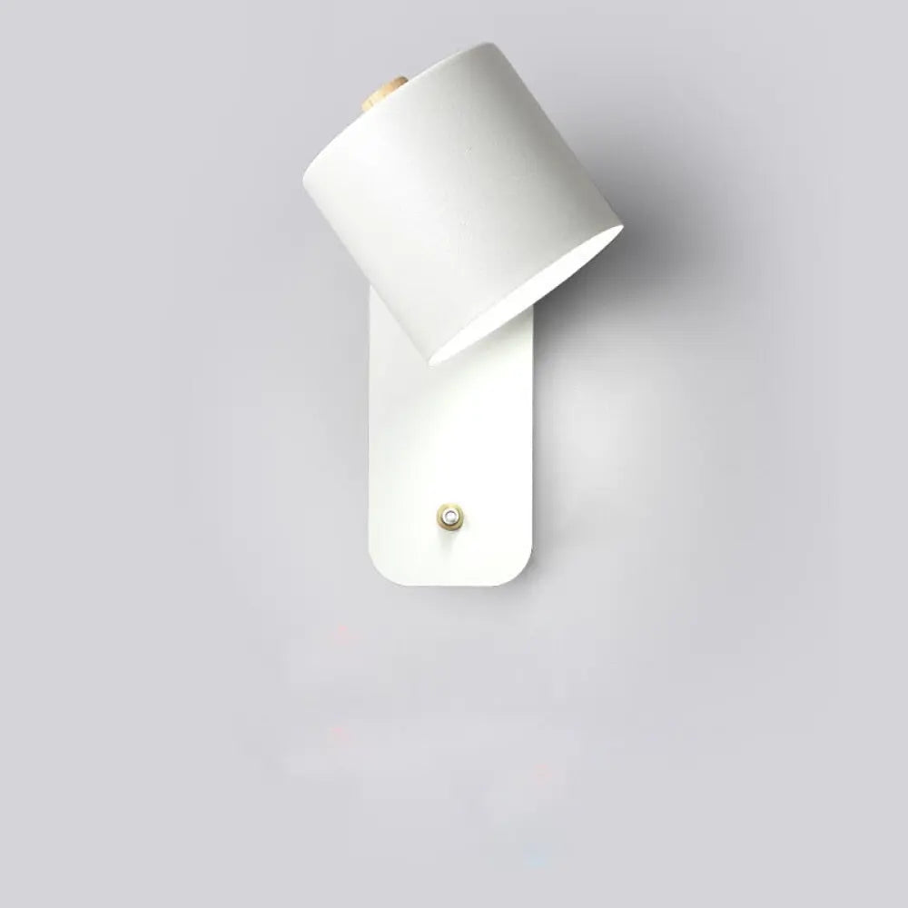 Set of 2 Wall Lamps with Integrated Switch and LED Lighting