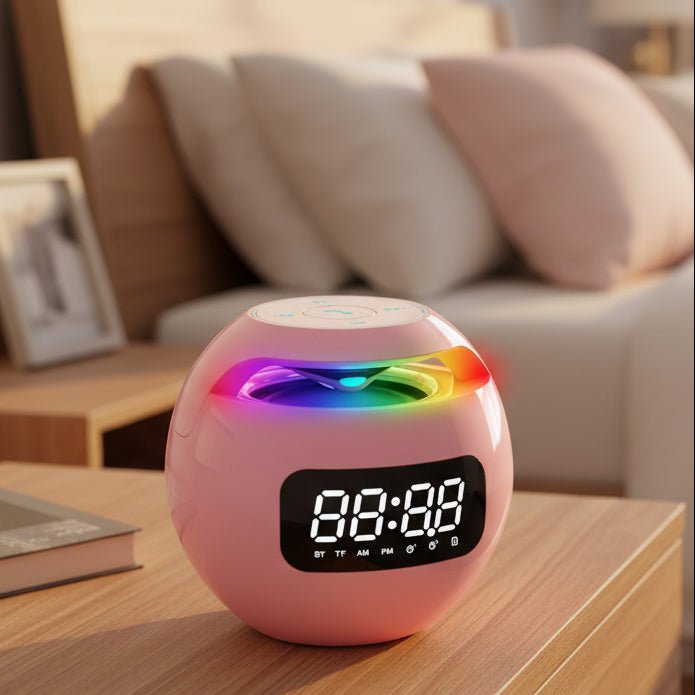 Digital Alarm Clock with Bluetooth Speaker and Ambient Light for Easy Mornings