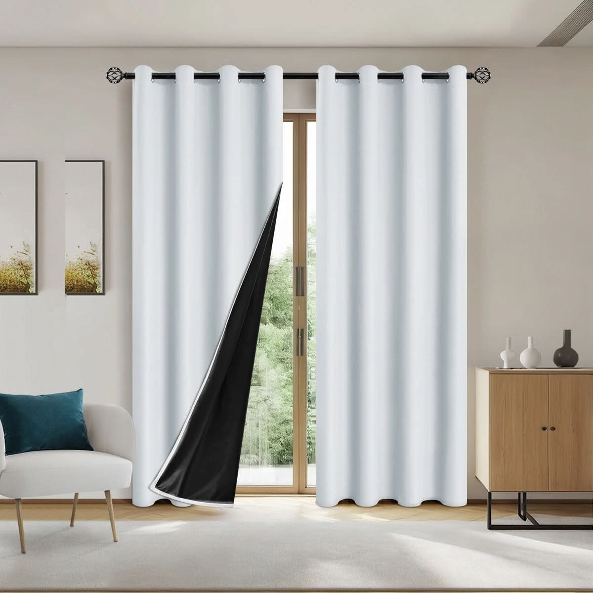 100% Blackout Curtains with Coated Lining for Complete Comfort