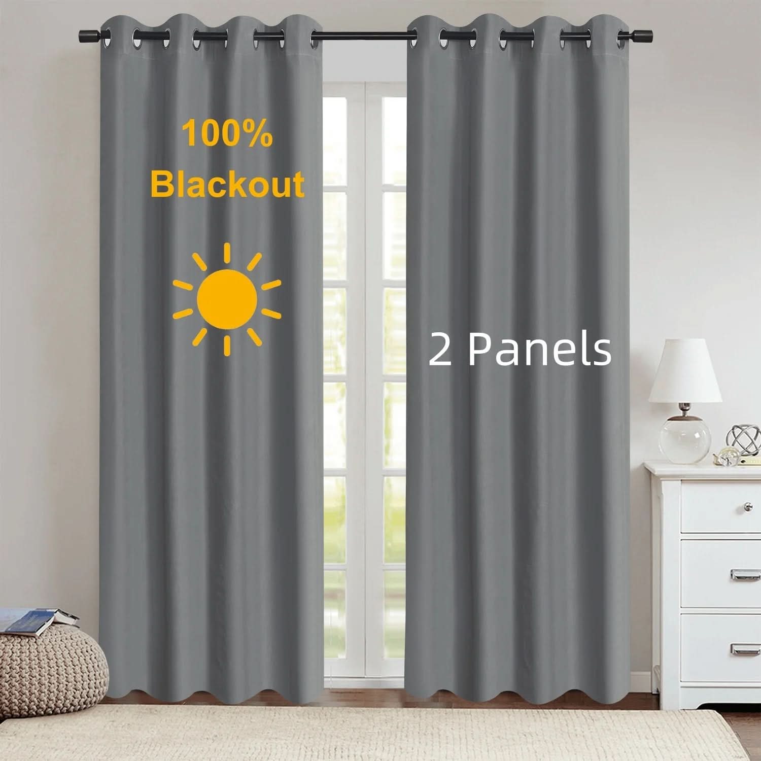 100% Blackout Curtains with Coated Lining for Complete Comfort