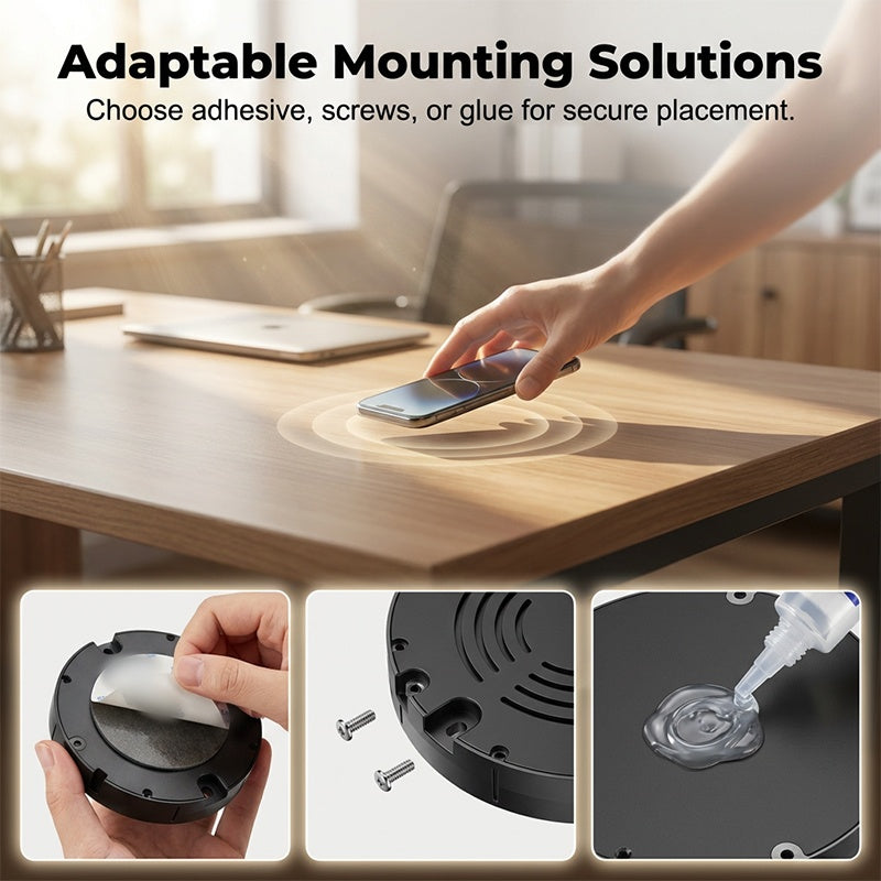 Under-Desk Charging Station | Concealed Installation | Penetrates Wood and Stone