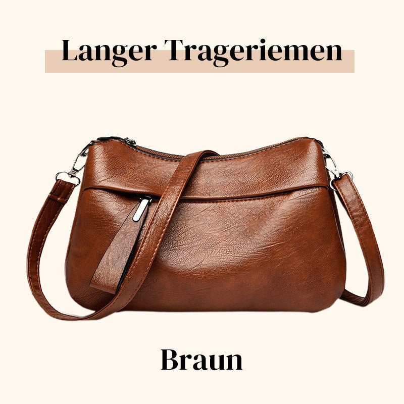 Adjustable Strap Faux Leather Shoulder Bag