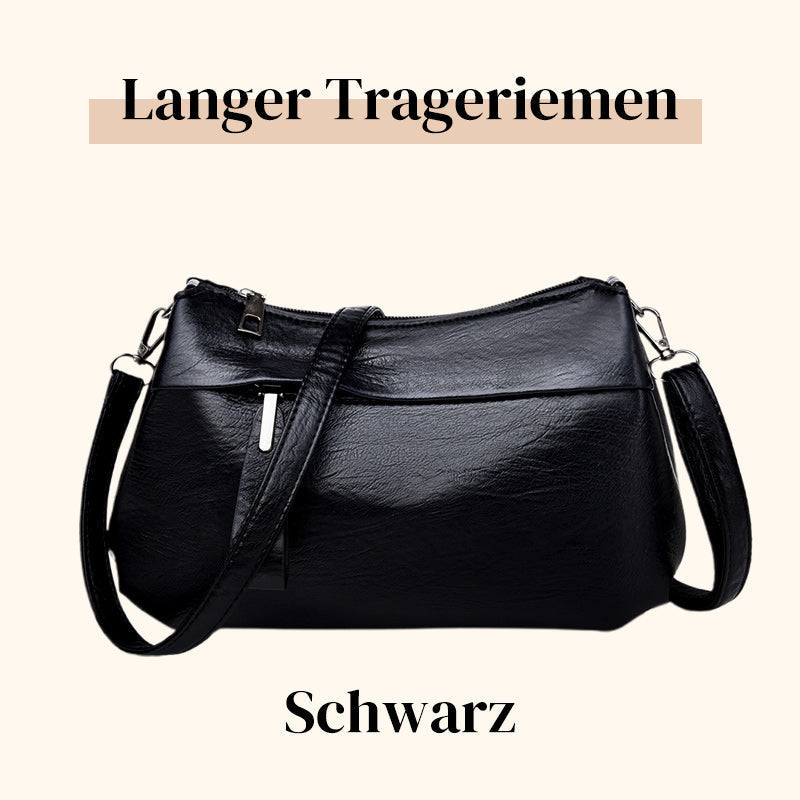 Adjustable Strap Faux Leather Shoulder Bag