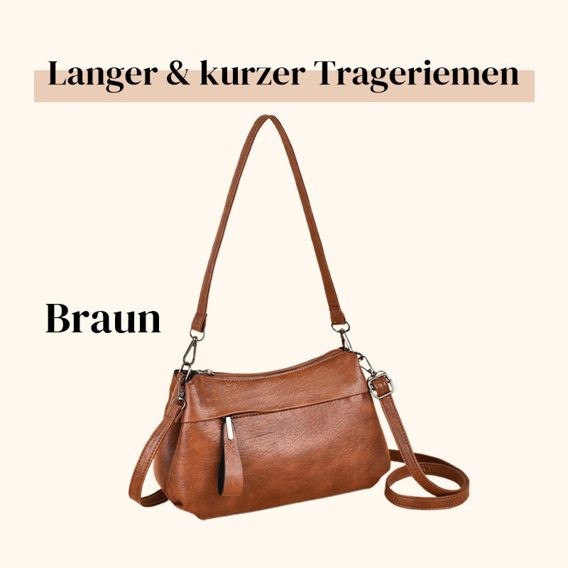 Adjustable Strap Faux Leather Shoulder Bag