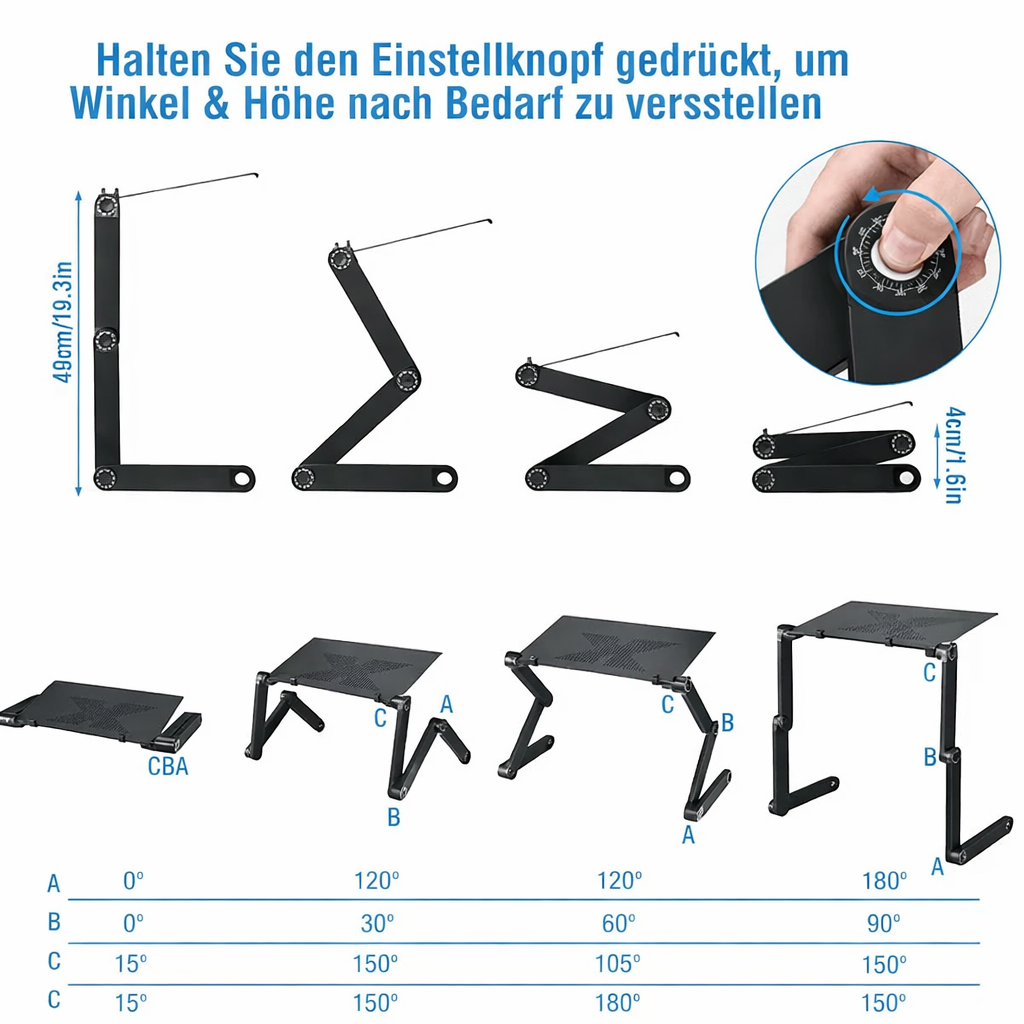 Adjustable Laptop Stand | 360° Rotatable | Promotes Healthy Posture