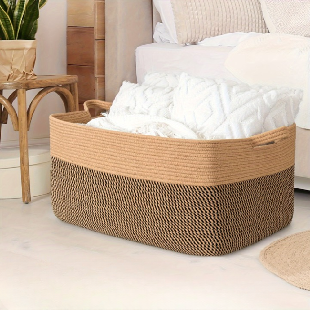 45L Fabric Storage Bin – Organizer for Blankets and Laundry