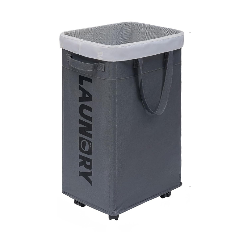 75L Versatile Laundry Trolley with Wheels and Foldable Design