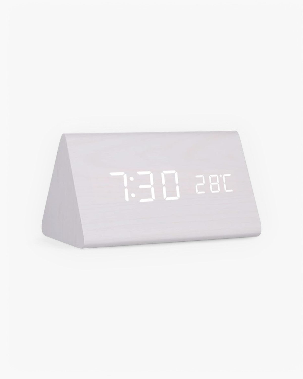 LED Display Wooden Alarm Clock – Digital Timekeeper