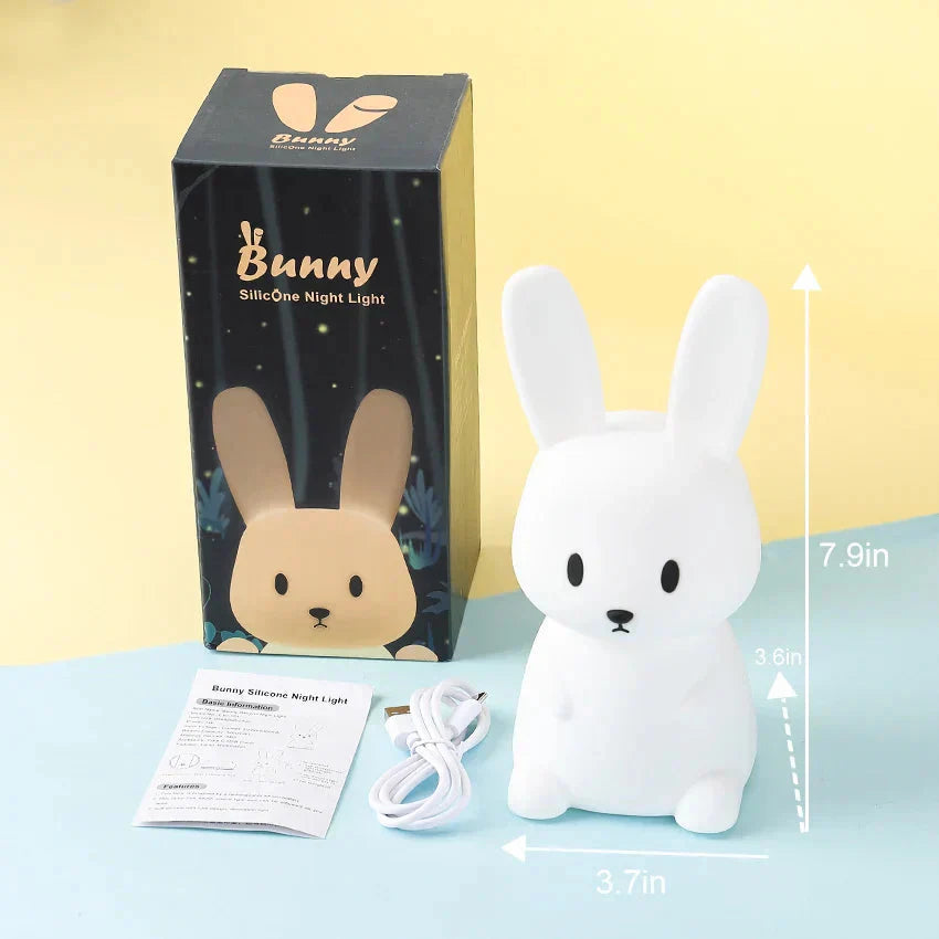 Touch-Controlled USB Charging Rabbit LED Night Light