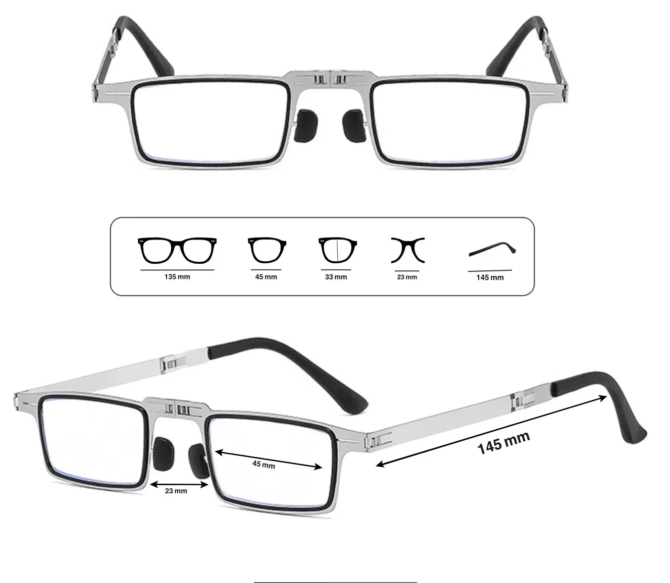Reading Glasses | Compact in Case | Titan Frame