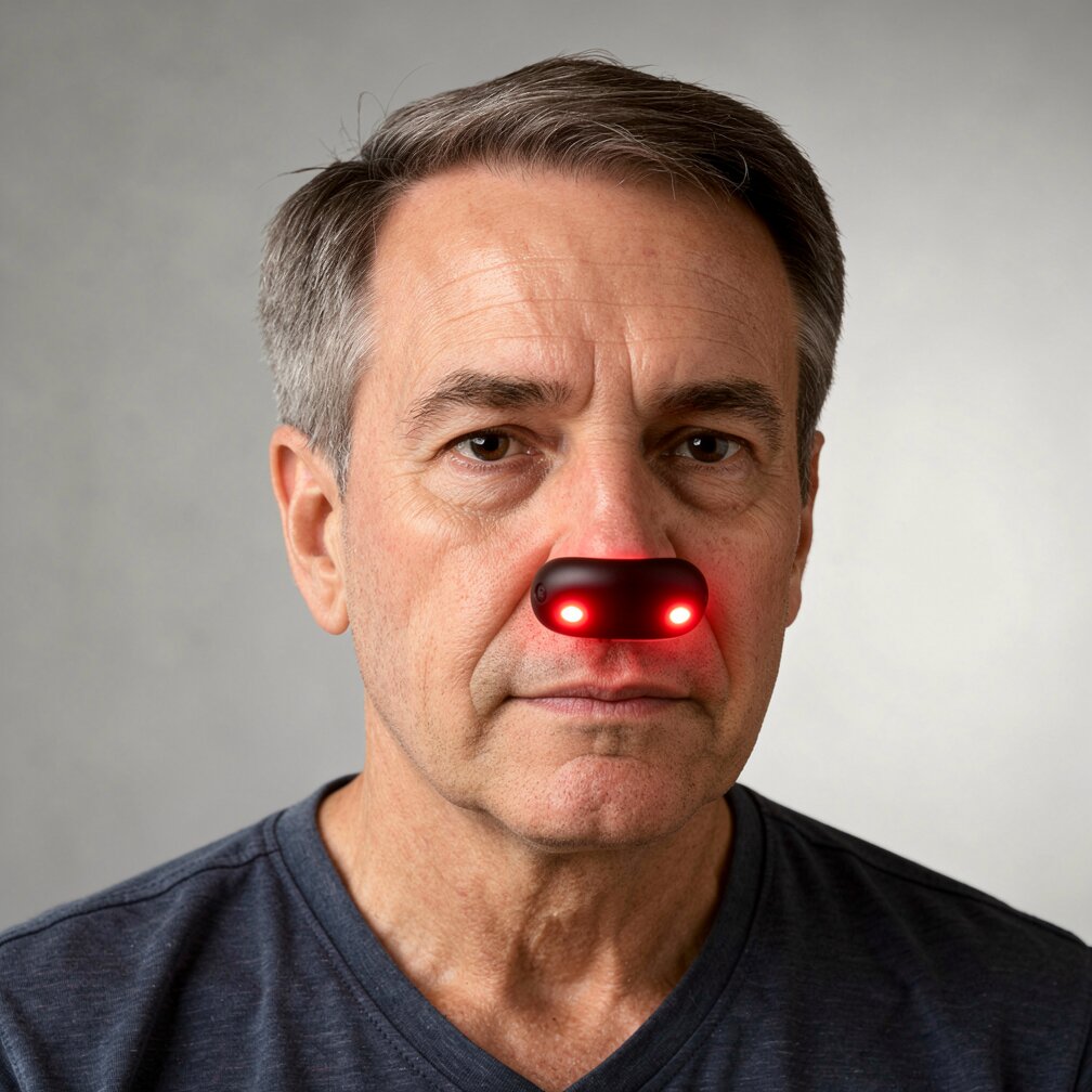 Wireless Nasal Light Therapy Device with Automatic Shut-Off