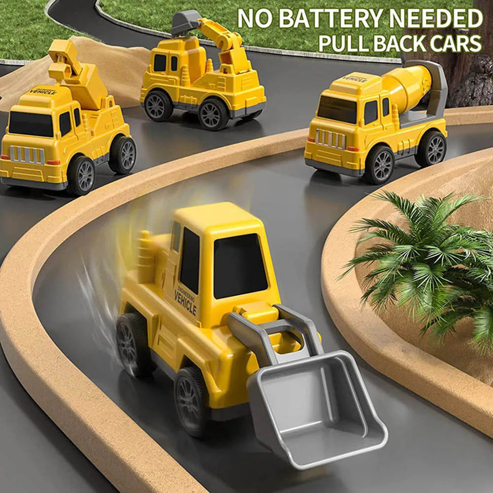 Children's Double-Decker Toy Car Transporter with Light and Sound
