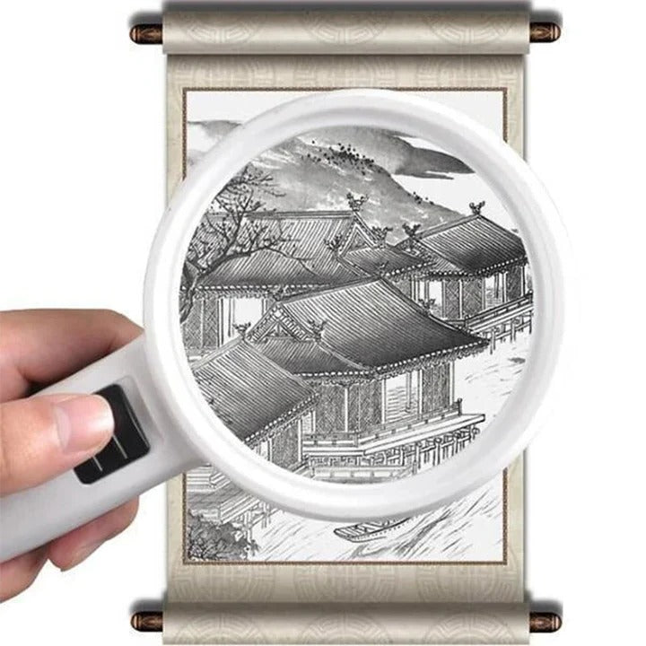 30X LED Magnifying Glass with Light for Reading and Inspection