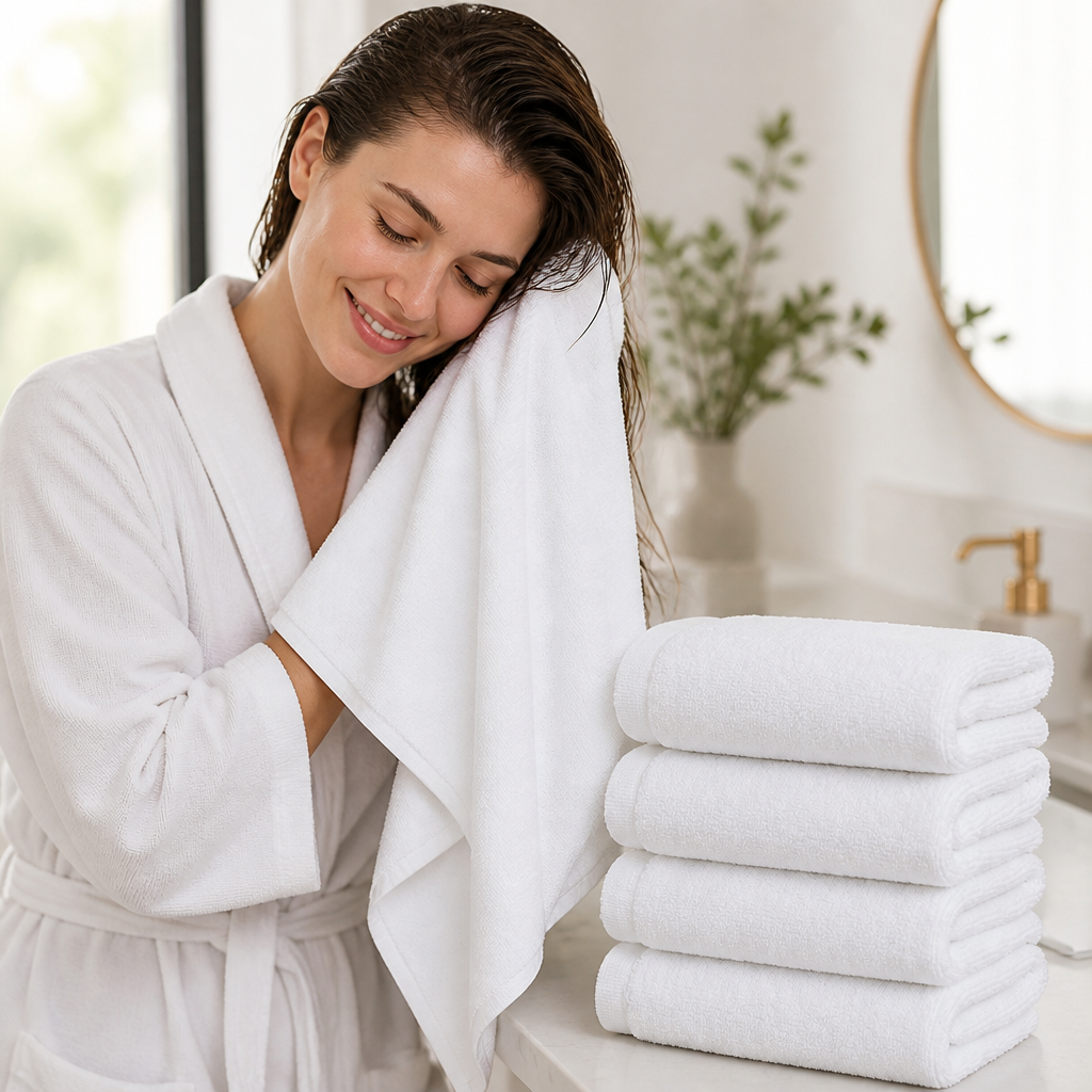 100% Cotton High-Absorbency Terry Towel Set