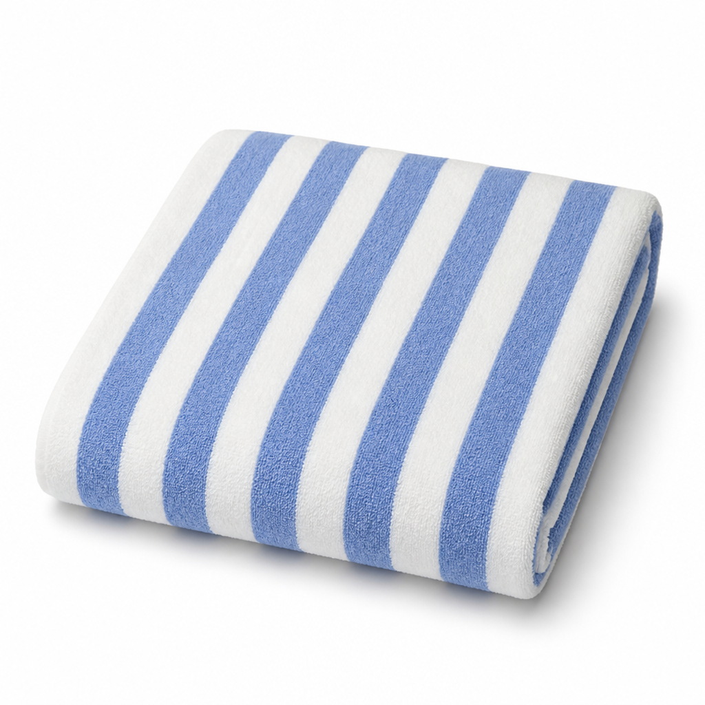 100% Cotton Quick-Dry Striped Bath Towel