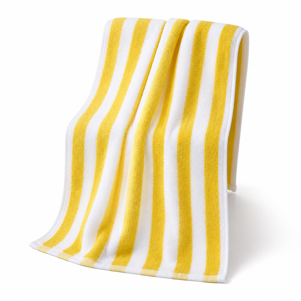 100% Cotton Quick-Dry Striped Bath Towel