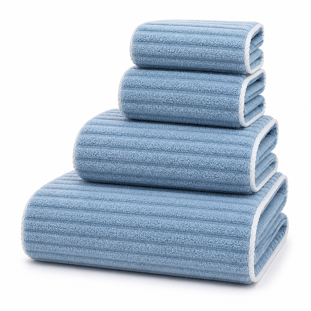 100% Cotton & Quick-Dry Terry Towel Set