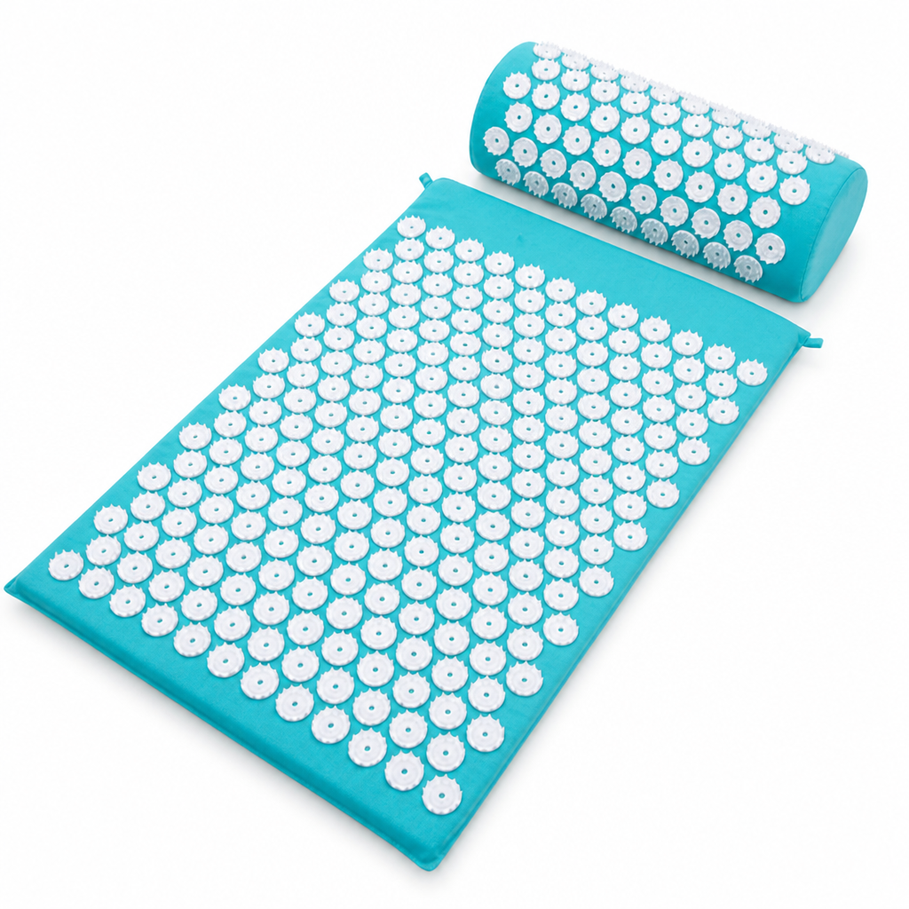 100% Cotton Soft-Foam Acupressure Mat & Pillow Set (Back & Neck)