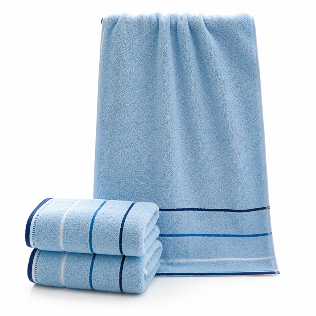 100% Cotton Striped Soft & Absorbent Bath Towel