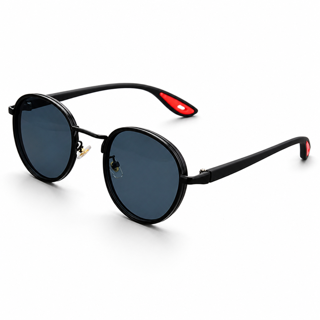 100% UV-Blocking Crystal-Clear Round Sunglasses