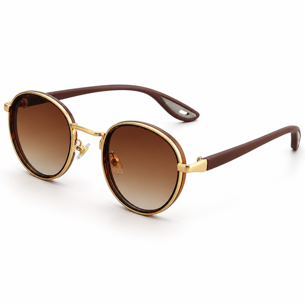 100% UV-Blocking Crystal-Clear Round Sunglasses