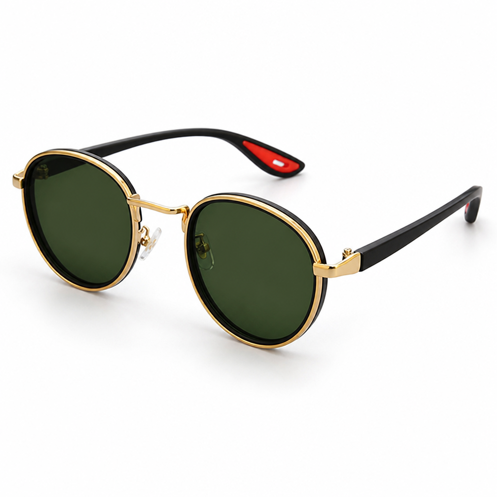 100% UV-Blocking Crystal-Clear Round Sunglasses