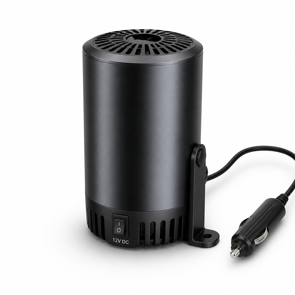 12V Fast-Heating 360° Rotating Car Heater (Cup-Holder Mount)