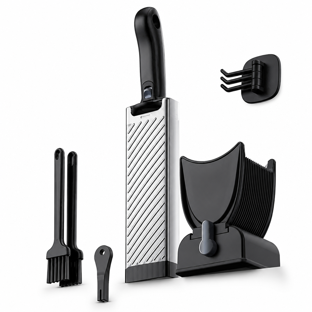 17-Blade Stainless Steel Suction-Base Meat Slicing Set