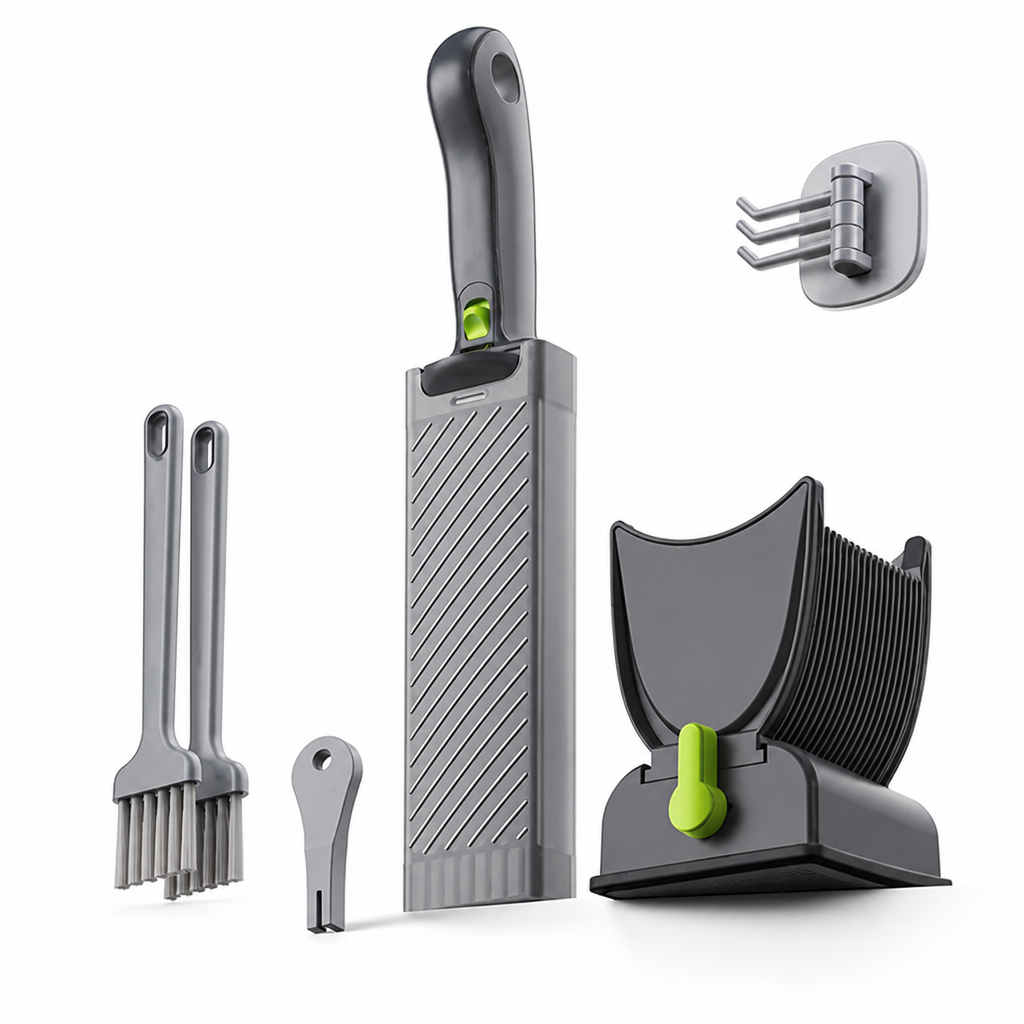 17-Blade Stainless Steel Suction-Base Meat Slicing Set