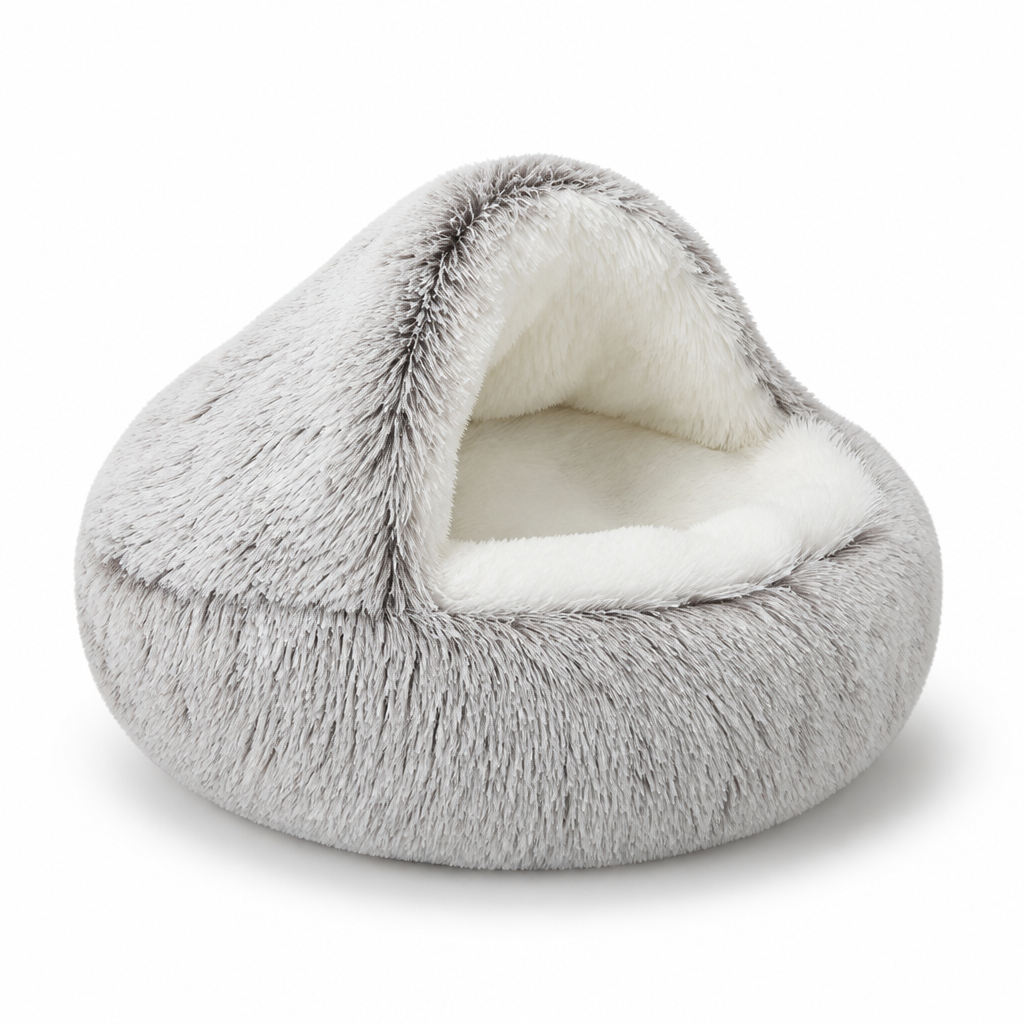 2-In-1 Plush Dog Bed (Machine-Washable, Non-Slip Base)
