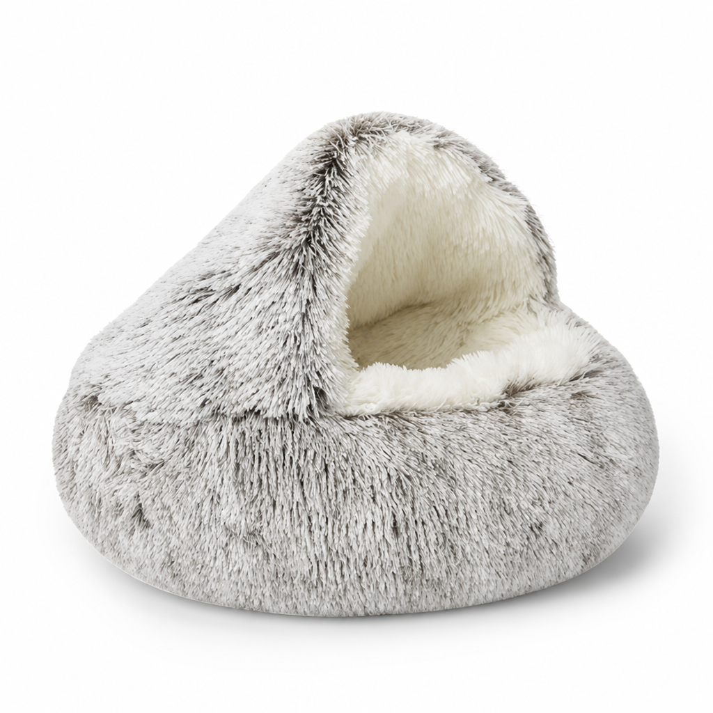 2-In-1 Plush Dog Bed (Machine-Washable, Non-Slip Base)