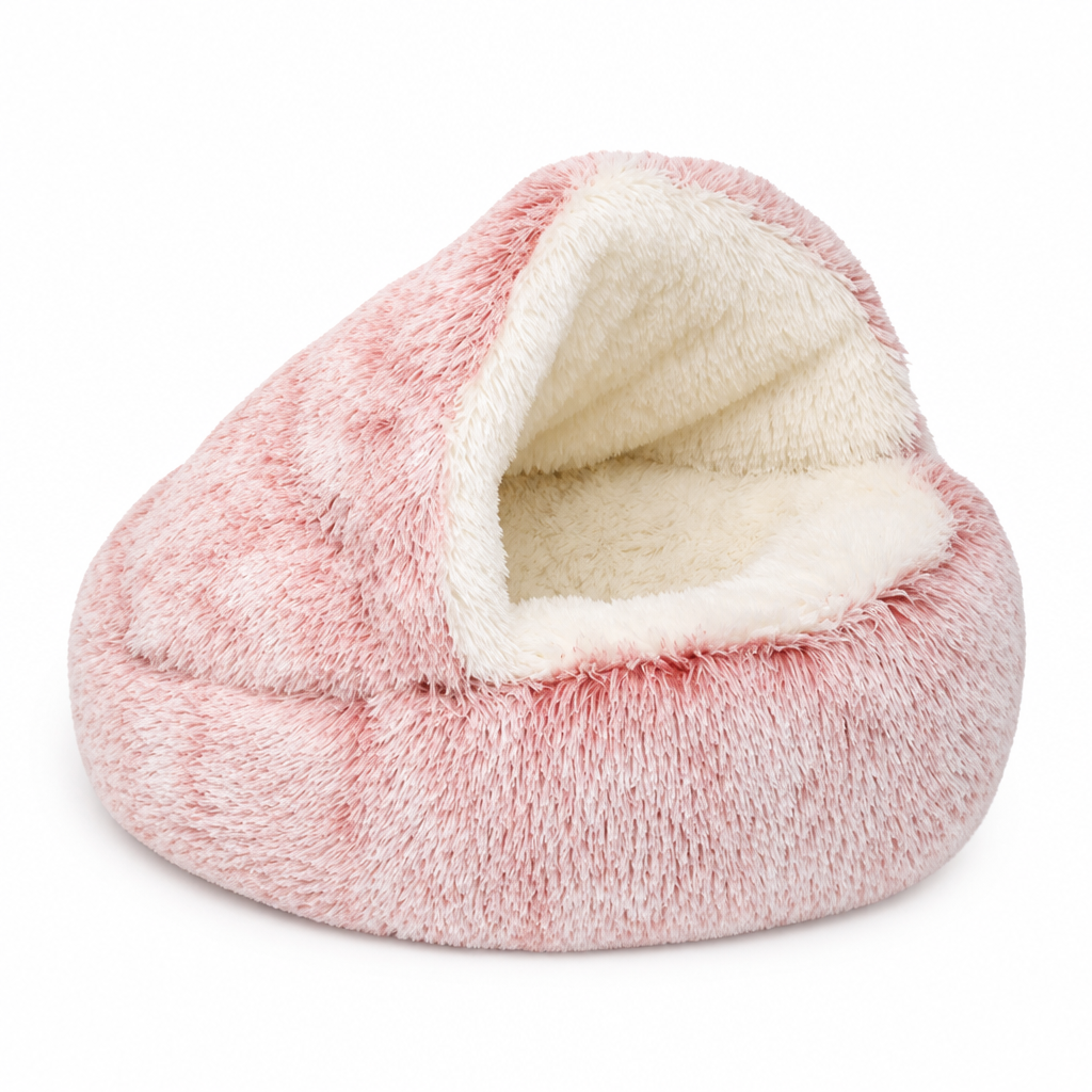 2-In-1 Plush Dog Bed (Machine-Washable, Non-Slip Base)