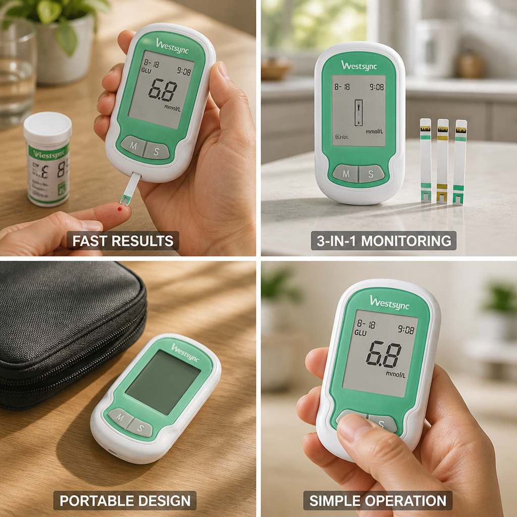 3-In-1 Home Blood Test Meter (7-Second Results)