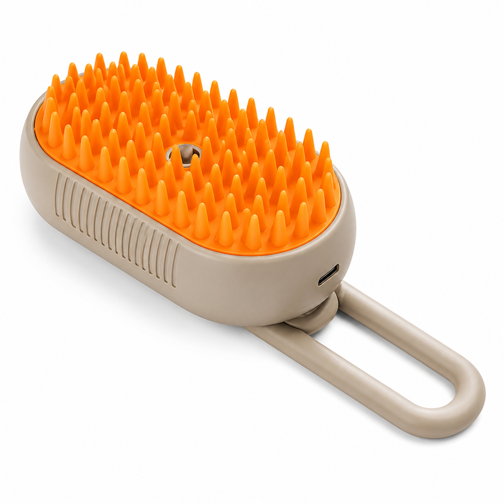 3-In-1 Steam Anti-Static Pet Brush (360° Rotating Handle)
