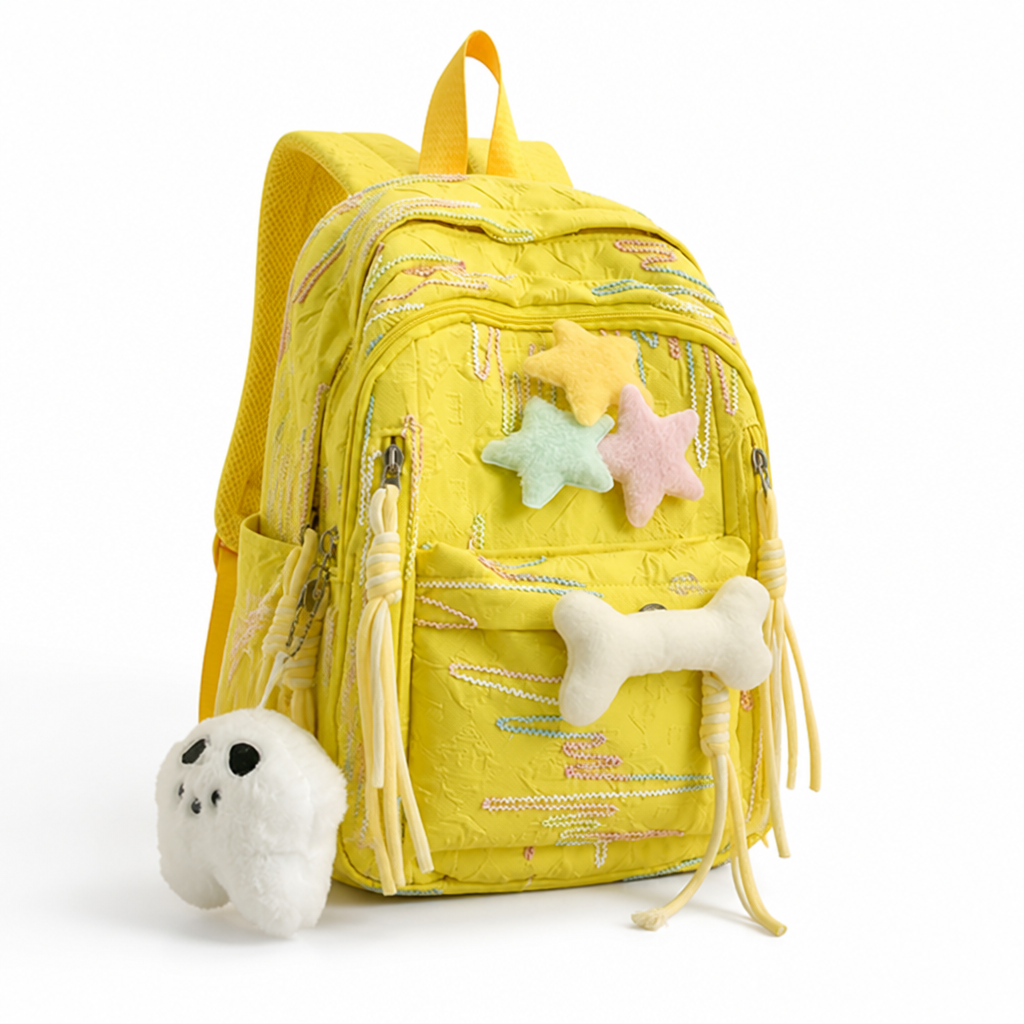 3D Character Adjustable Padded Kids Backpack (Multiple Compartments)