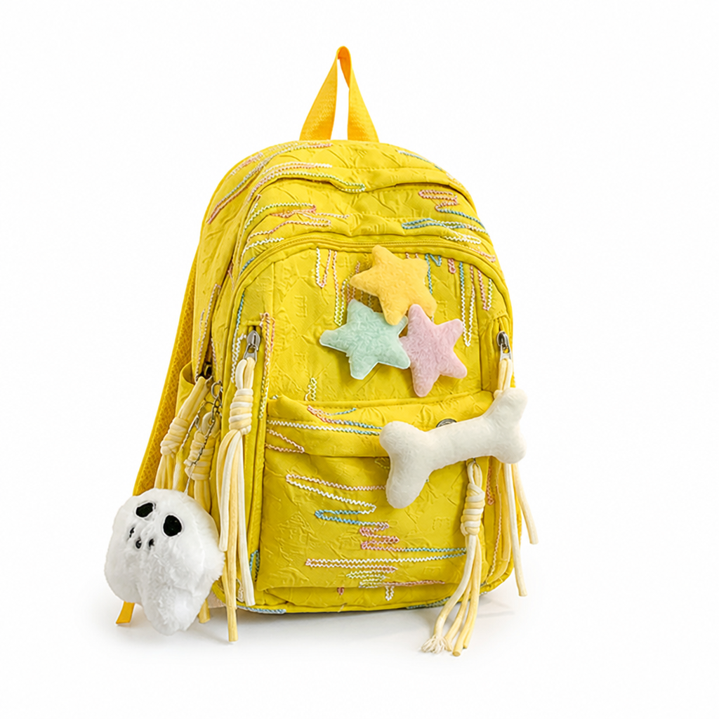 3D Character Adjustable Padded Kids Backpack (Multiple Compartments)