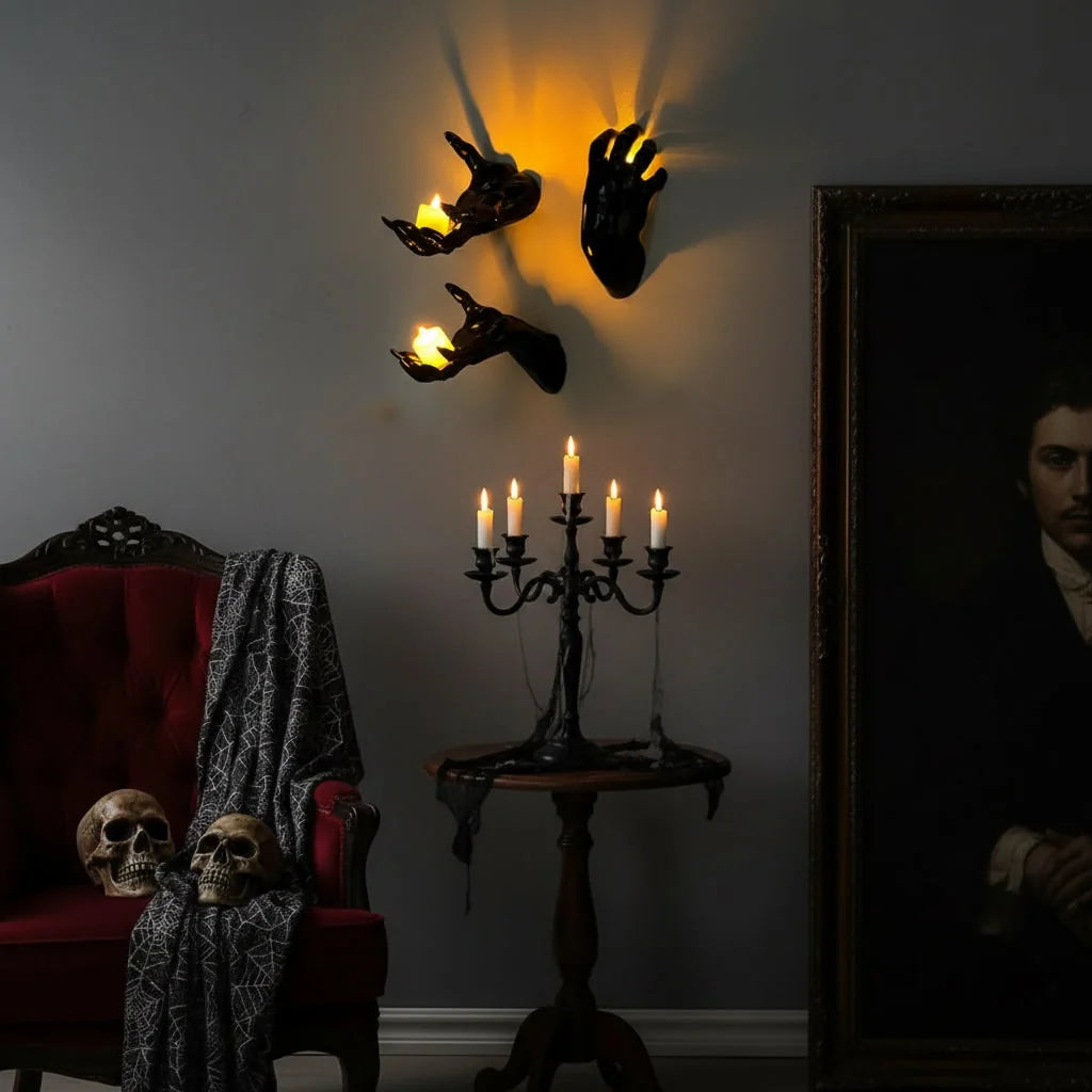 3D Wall Art Gothic Shadow-Casting Removable Adhesive