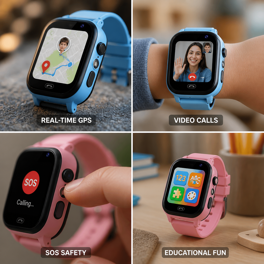 4G Real-Time GPS Kids Smartwatch (Video Calls & SOS)