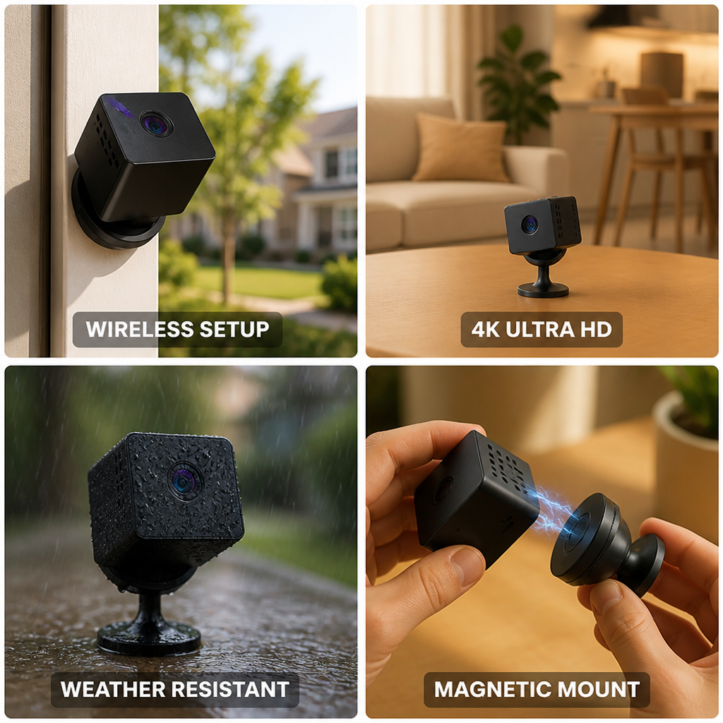 4K Ultra HD Night Vision Wireless Security Camera