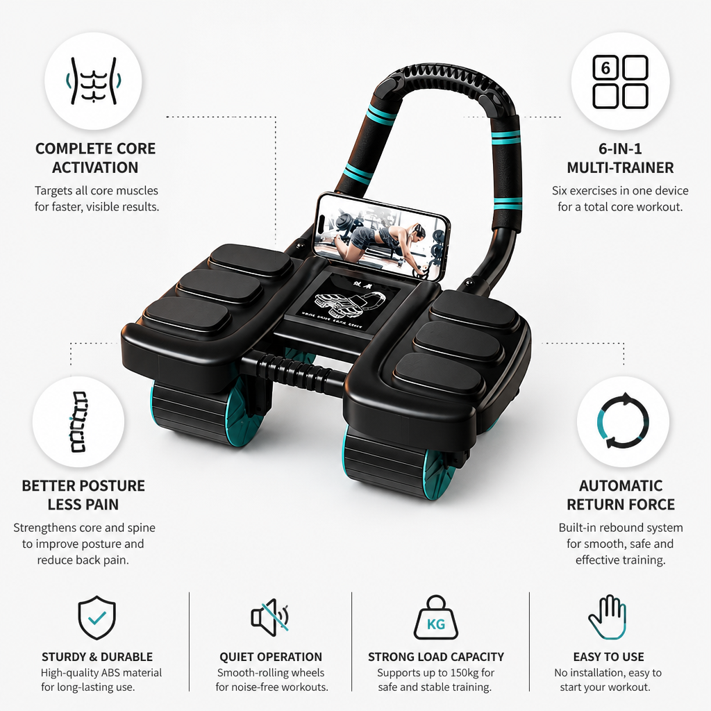 6-In-1 Automatic Return Ab Trainer