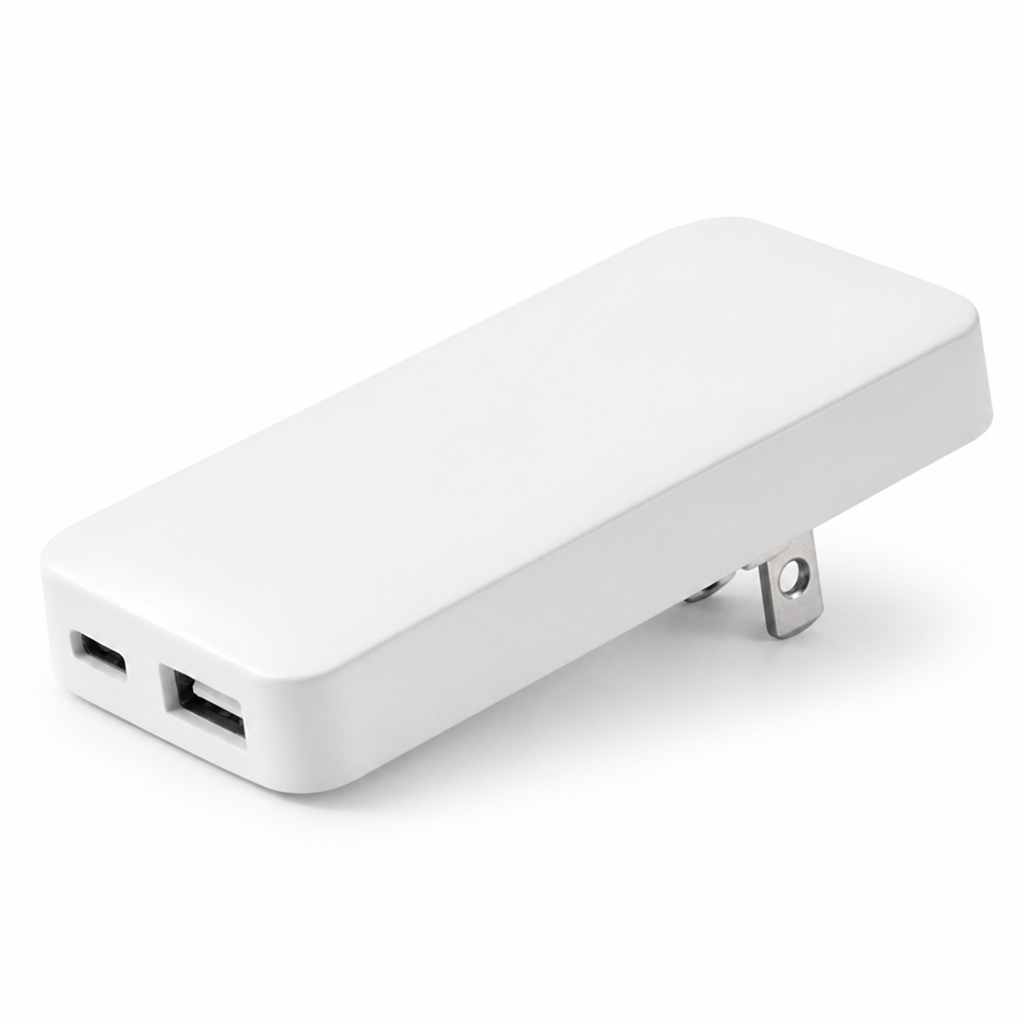 65W Fast-Charging Dual-Port USB Wall Charger (Type A + C)