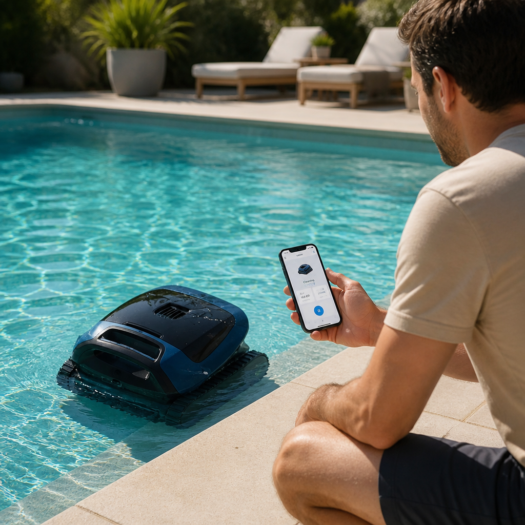 6800 GPH Suction 4-Zone Robotic Pool Vacuum