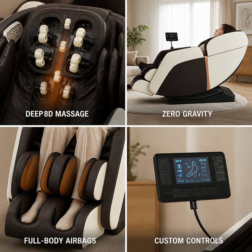 8D Heated Zero-Gravity Massage Chair