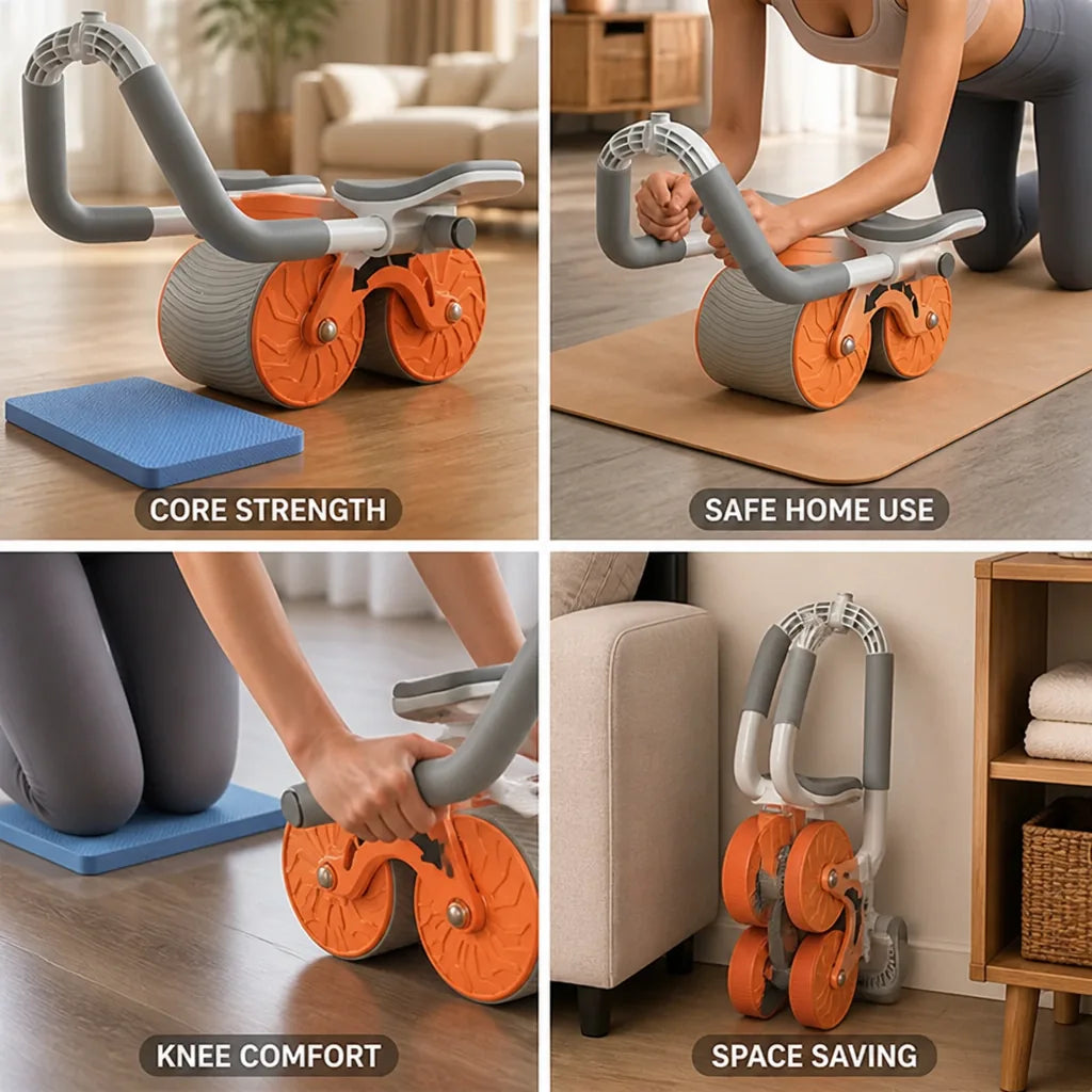 Ab Roller Core Strength Free Knee Pad