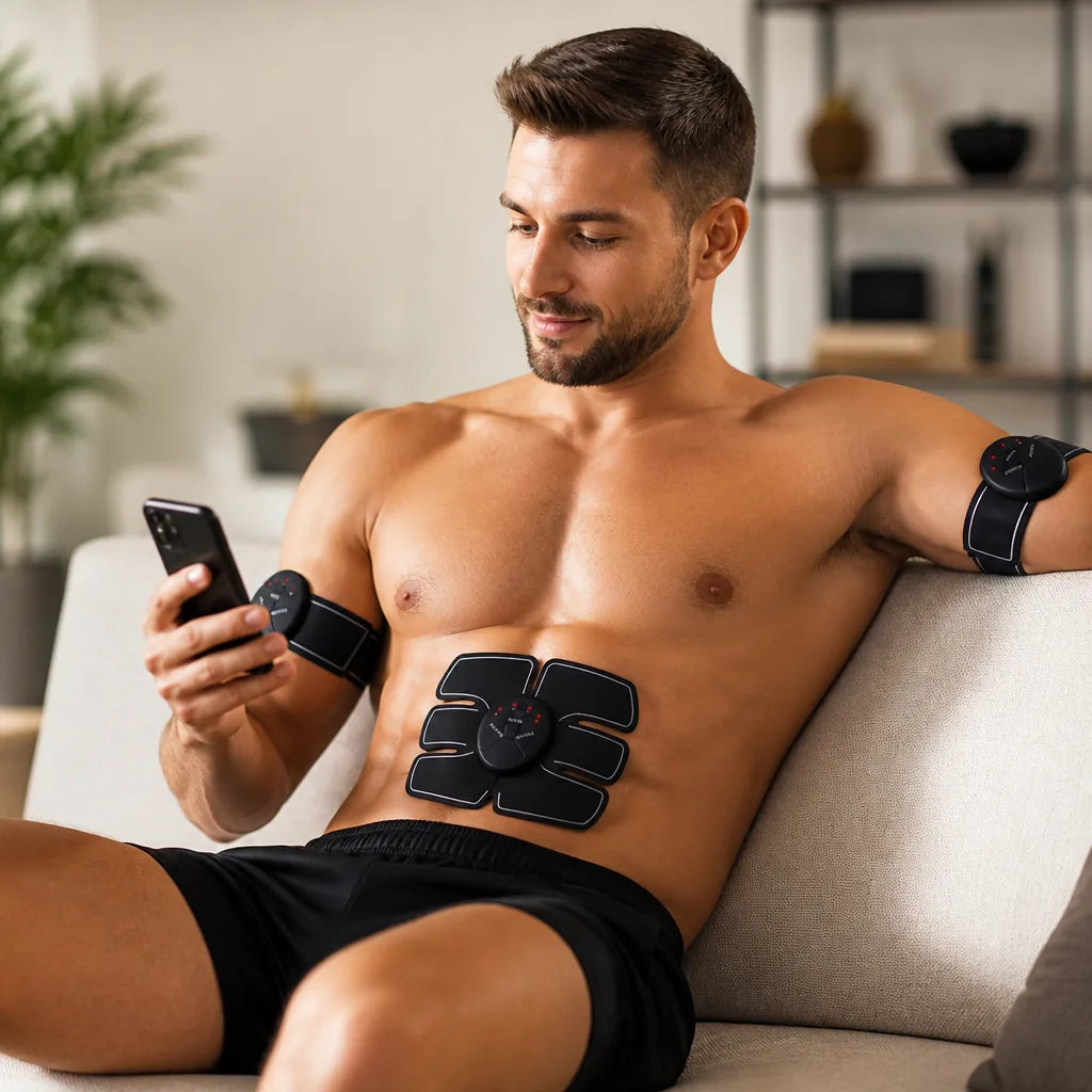 Abdominal Muscle Stimulator EMS Portable Battery-Powered