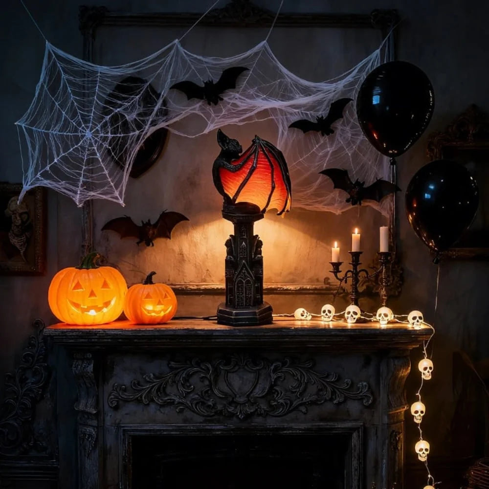 Accent Lamp Backlit Bat Silhouette Warm Glow