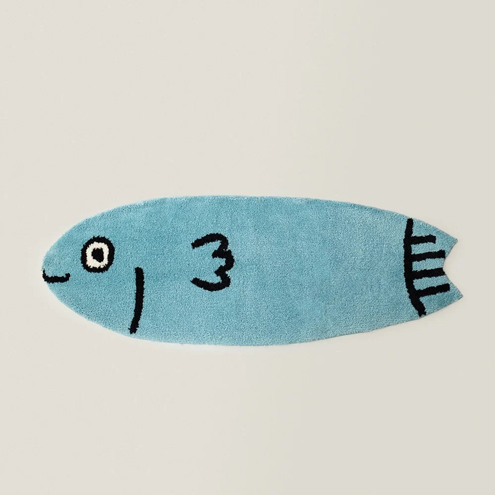 Accent Rug Surfboard Shape Plush High-Pile Shag Coastal Style